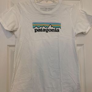 White Patagonia t shirt